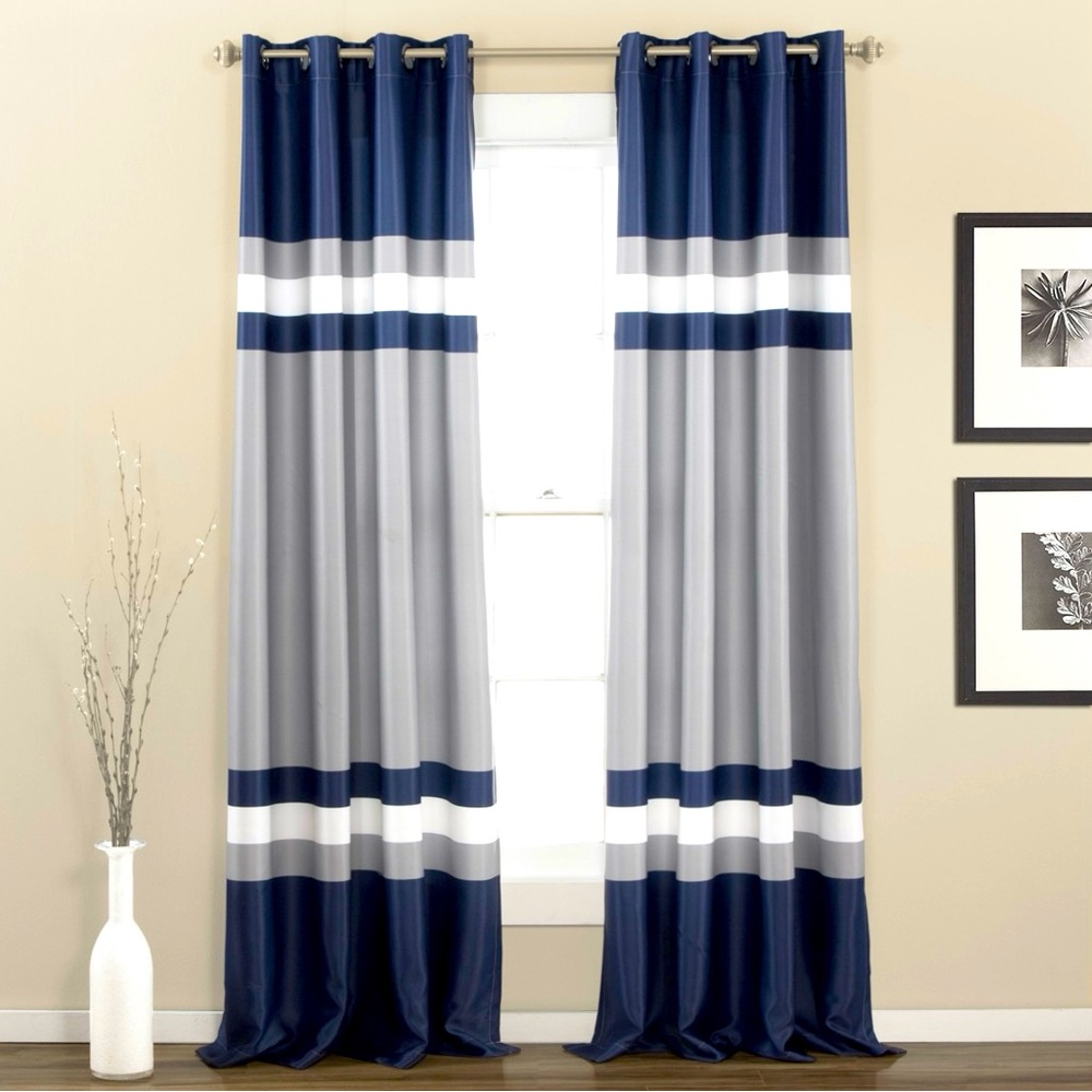 Lush Decor Alexander Stripe Curtain Panel Pair